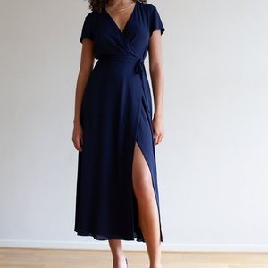 Babaton Slit Wrap Dress